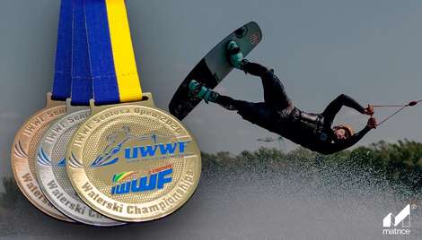 Медали производства "Matrice" для участников IWWF Чемпионата Украины по вейкбордингу 2020