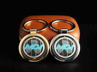 Брелок с 3D наклейкой "MDV"